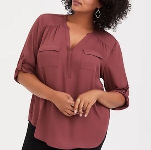Torrid wild ginger walnut georgette harper top